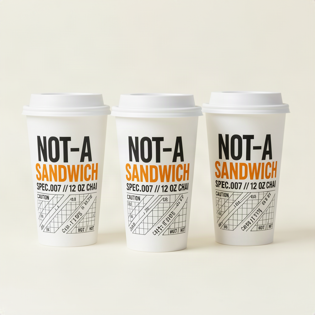NOT A SANDWICH Matte White Cups System